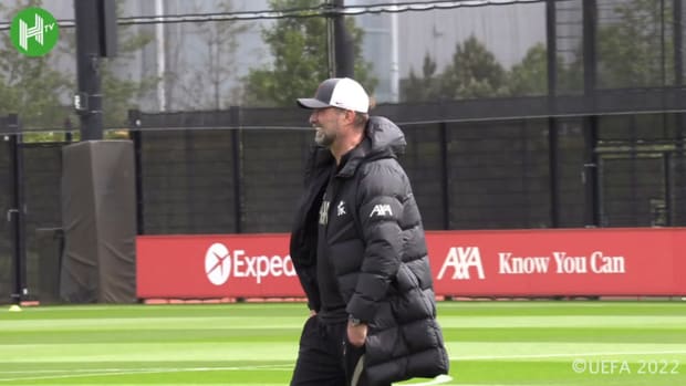 Salah in training ahead of Champions League final